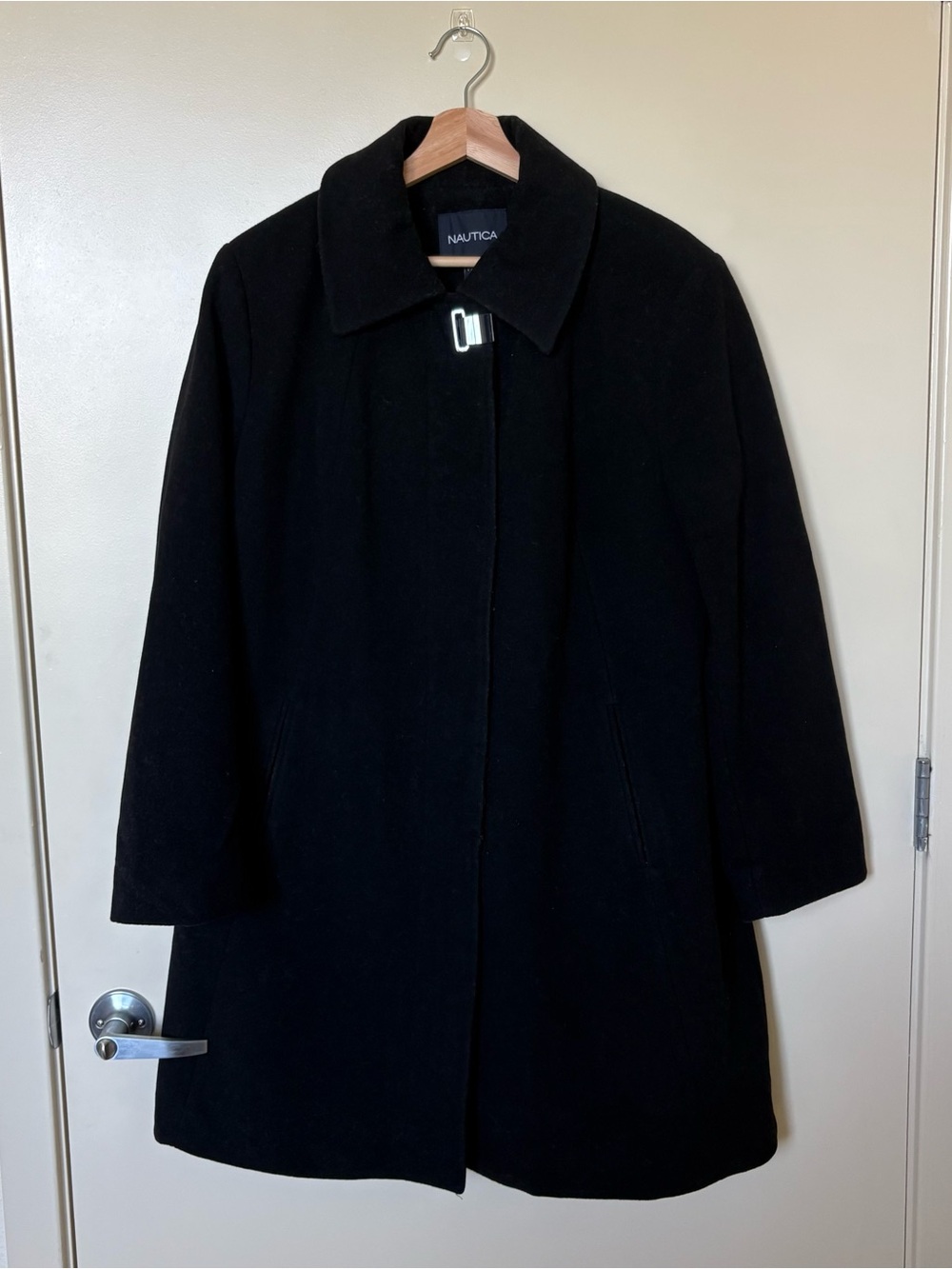 Vintage Nautica Women’s Wool Black Winter Coat